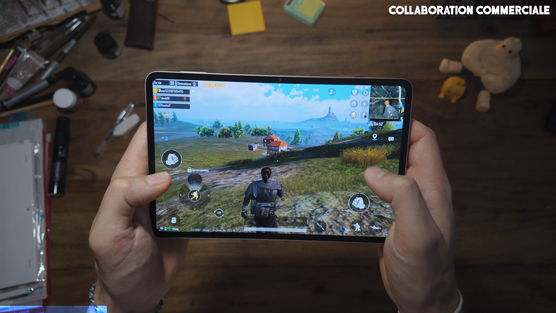 Colas Bim teste la tablette RedMagic Astra Gaming en jouant à PUBG Mobile.